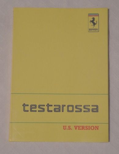 New ferrari testarossa owner’s manual book - rare factory original us version