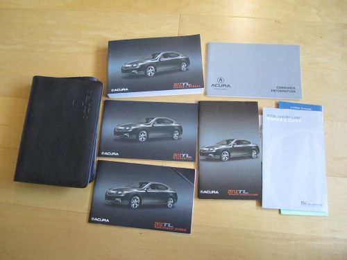 2012 acura tl owners manual- leather case- save