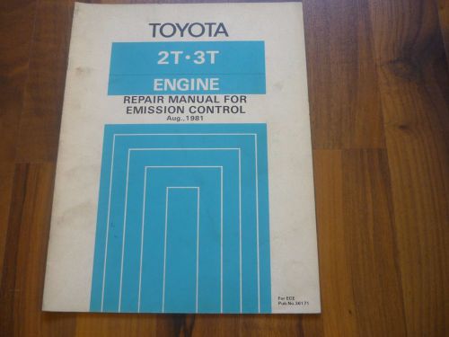 Toyota engine 2t 3t carina 81 emission control repair manual werkstatt handbuch