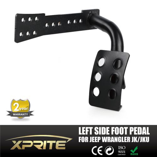 Xprite black metal dead pedal left side foot rest kick panel for 2007-2016 jeep