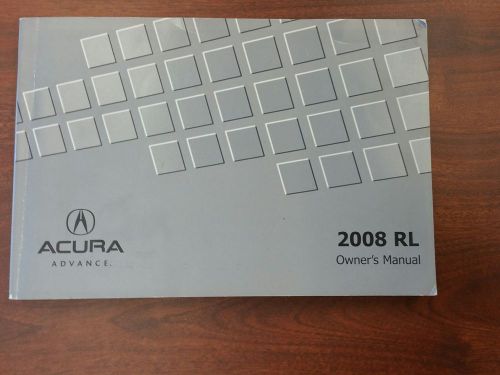 2008 acura rl owners manual