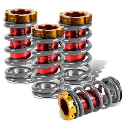 For civic/dc red scale adjustable 1-4&#034;lowering suspension silver coilover spring