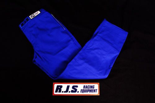 Rjs racing equipment &#034;elite&#034; fire suit 3-2a/1 pants blue medium