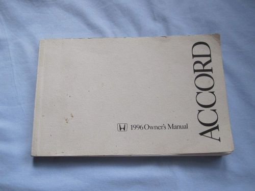 1996 honda accord owner&#039;s operating manual handbook factory oem