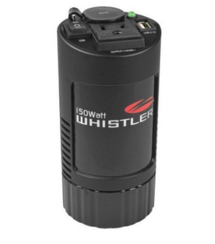 Whistler xp150i 150-watt cup holder power inverter with built-in cooling fan