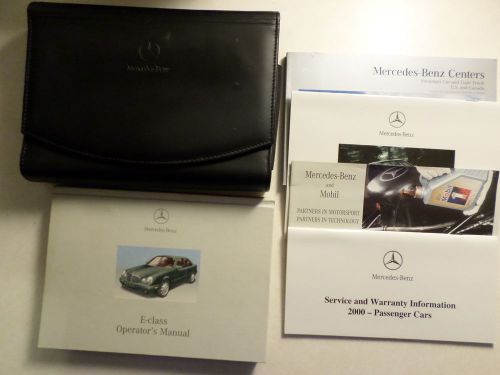 2000 mercedes-benz e-class owners manual with case