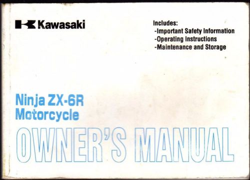 2000 kawasaki motorcycle ninja zx-6r owners manual p/n 99920-1966-02 (671)
