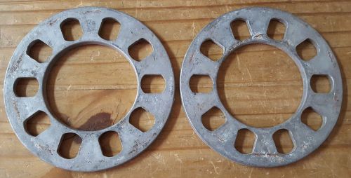 Two ( 2 ) chevy ford dodge old school hot rod / rat rod 5/16 inch wheel spacers