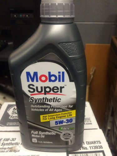 Mobil super synthetic 5w30  full synthetic motor oil - case of 6