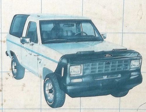 New-old stock, original ford motors custom front end cover bra for 1986 bronco