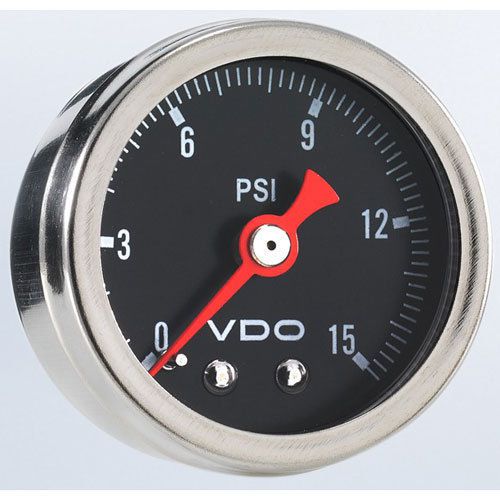 Vdo 153-006 direct mount pressure gauge 1-1/2&#034; mechanical 15 psi