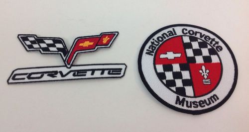 Chevrolet corvette sew iron on collectable patches lot of (2)