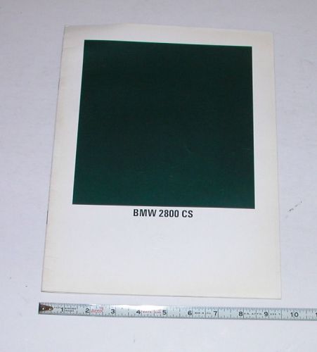 1970 bmw 2800cs dealer premium sales brochure   original