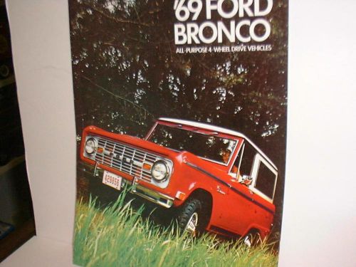 1969 ford bronco sales  literature  /  all  models   /  mint rare