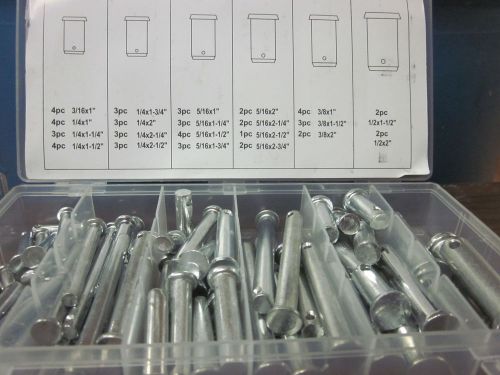 60pc g industrial tool clevis pin assortment 21 sizes hitch tractor cpa-60