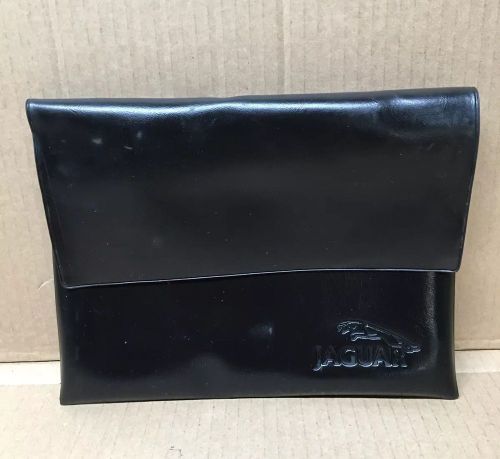 Jaguar rare oem owners manual black leather case wallet portfolio holder