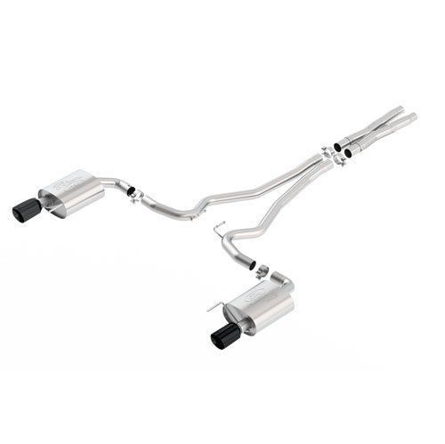 Ford racing 2015 - 2017 mustang gt borla sport catback exhaust system black tips