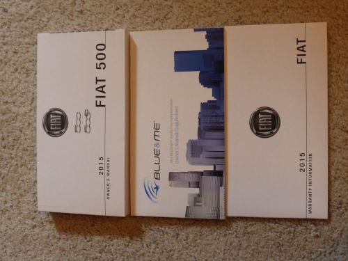 Fiat 500 full 432 page owners manual + blue &amp; me + warranty guide new