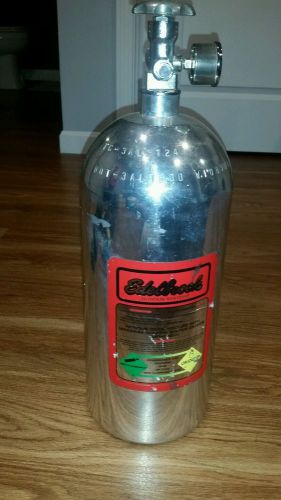Elderbrock 10 pound polished aluminum nitrous bottle with gauge