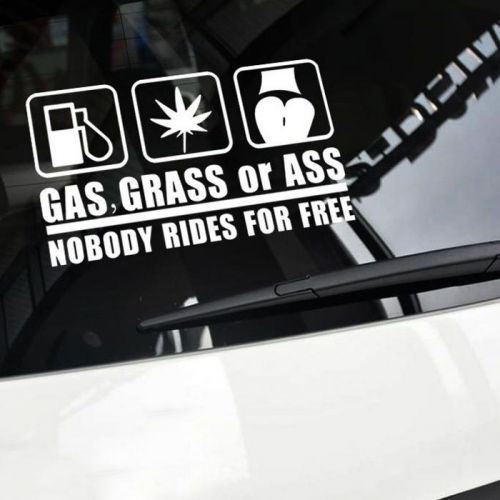 19x11cm Creative Customize Car Film Stickers Decals / Nobody Rides For Free /WH, C $11.12, image 1