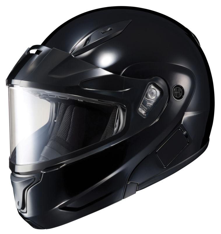 Hjc cl-max ii snowmobile dual lens shield snow helmet black medium