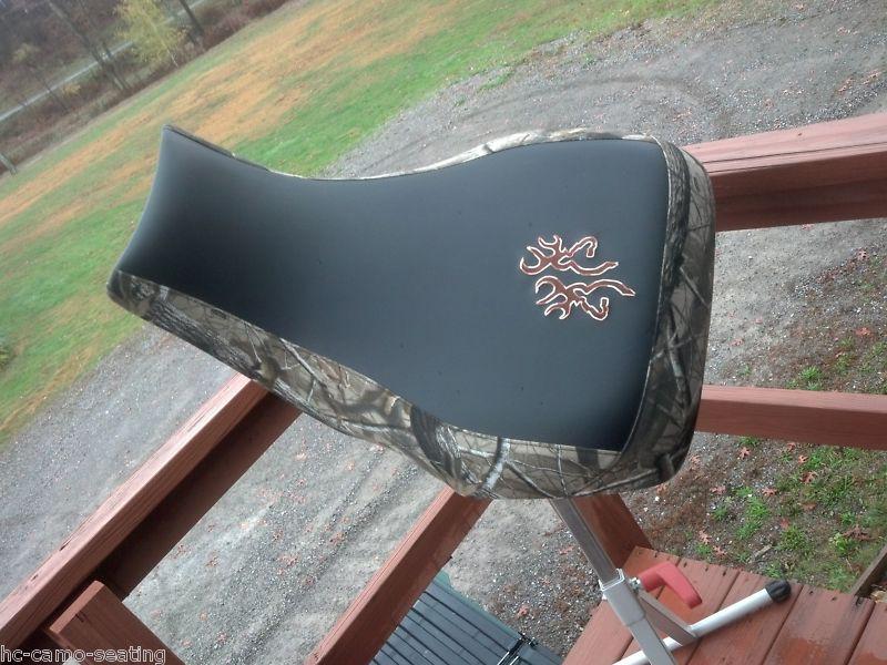  yamaha grizzly 660  seat cover camo and black   deer logo