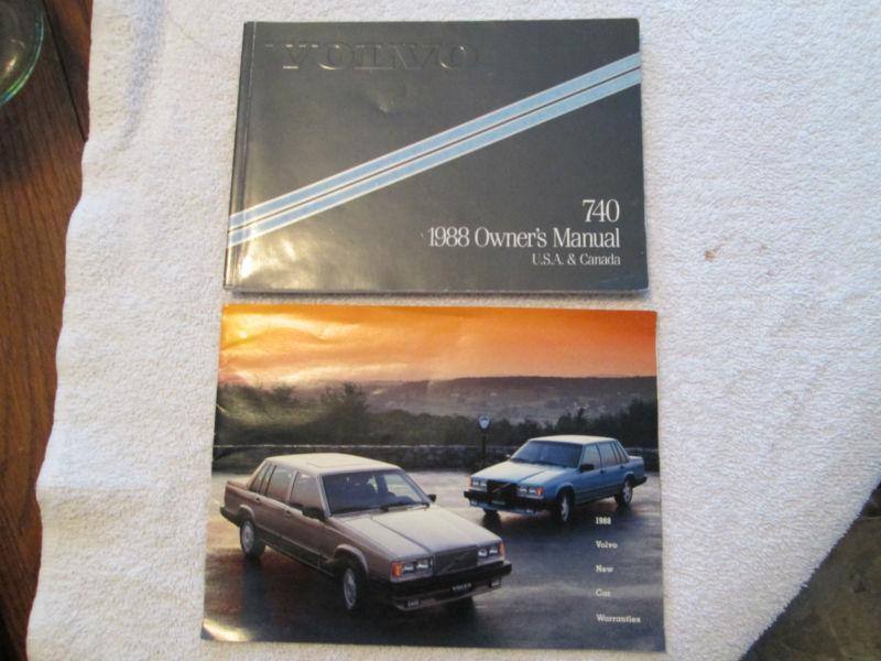 1988 volvo owners manual guide book 740 literature brochure excellent condition 