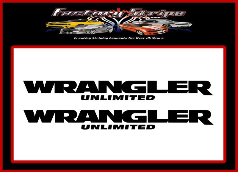 Jeep wrangler unlimited set of 2 jeep decals factory stripe all colors 24'' long