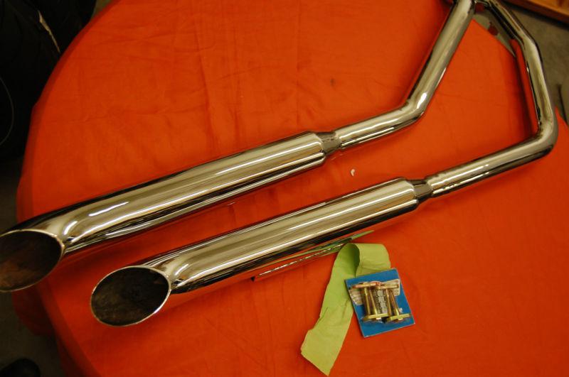 New cycle shack harley-davidson 1 3/4" and 2" m pipes for dyna 1800-0246