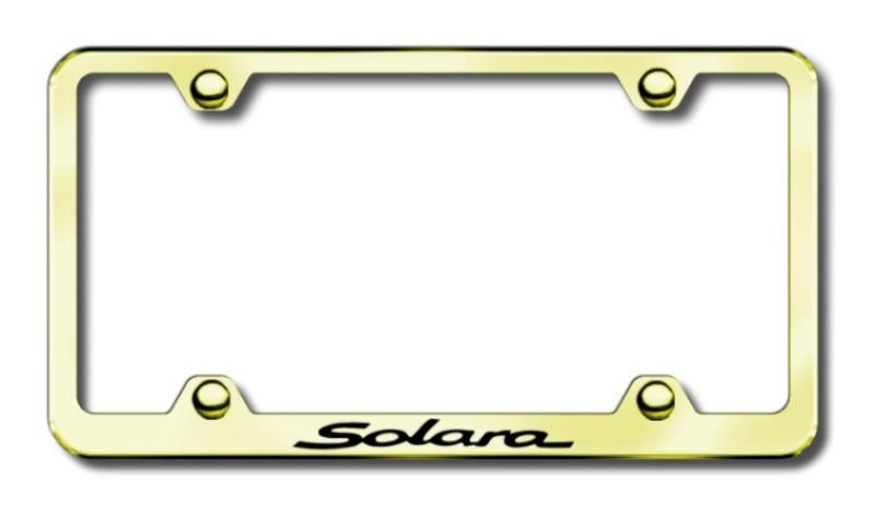 Toyota solara wide body laser etched gold license plate frame -metal made in us