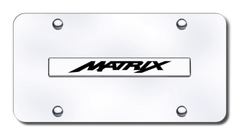 Toyota matrix name chrome on chrome license plate made in usa genuine