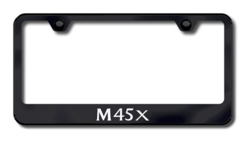Infiniti m45x laser etched license plate frame-black made in usa genuine