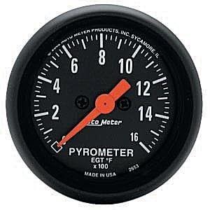 Autometer 2-1/16in. e.g.t. pyrometer 0-1600 f; fse; z-series