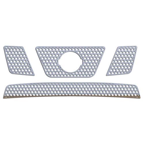 Nissan frontier 05-08 circle punch polished stainless aftermarket grille insert