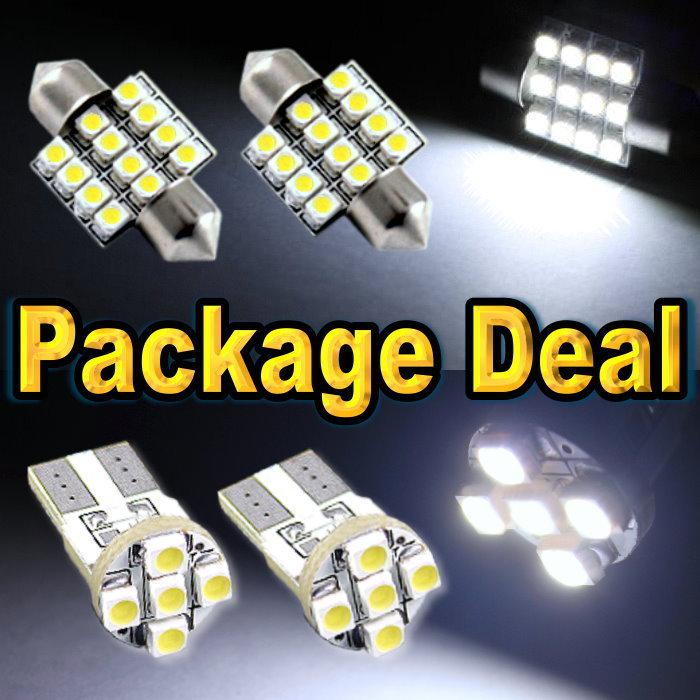 6x white led interior lights for map 1.25"+ dome 1.25" + license plate #12