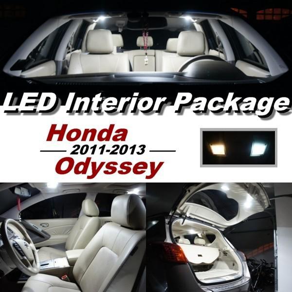 9 x xenon white led lights interior package kit for 2011 - 2013 honda odyssey