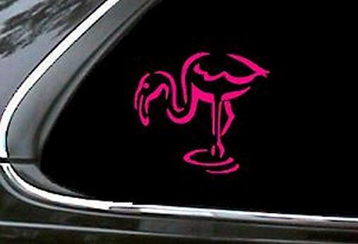 Pink flamingo sticker decal stickers decals    f13