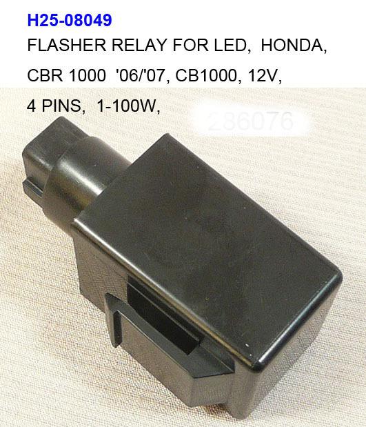 =4motorcycleracing= flasher relay for led honda cbr 1000 06-07 12v 4 pin 1-100w