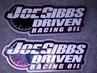 Joe gibbs racing oil decals  lot of 4 - 8 inch racing decals - 2 sets