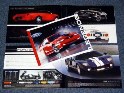 Mustang mach 1, ford gt, t-bird legends brochure rare!! free usa shipping! look!