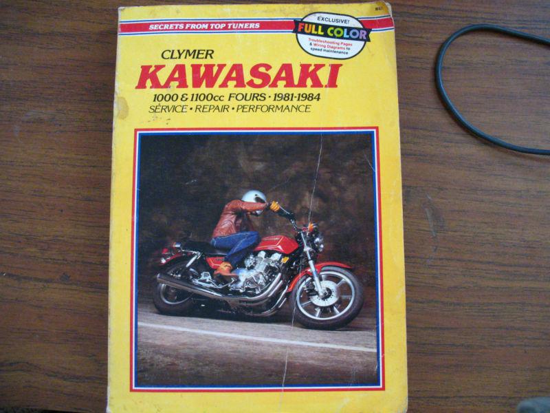 Kawasaki 1981 - 1985 1000 & 1100cc fours  clymer service manual m451 decent item