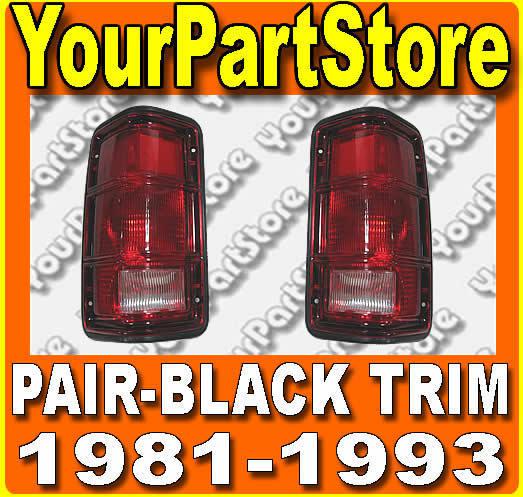 81-93 dodge ram pu pickup truck tail lights lamps left and right rear set pair