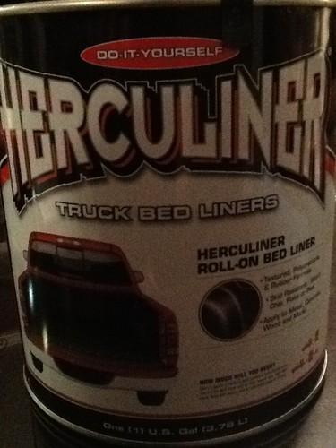 Herculiner black gallon kit dyi truck roll on or spray bedliner hcl1b8 nib