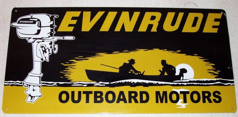 Nostalgic evinrude outboard motors tin sign