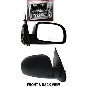 Textured black power heated side view door mirror assembly passenger's right