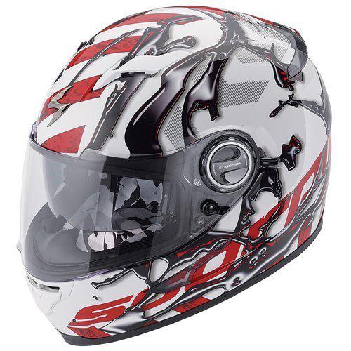 Scorpion exo-500 oil full-face helmet red