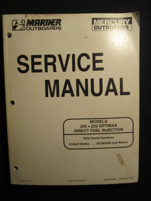 Mercury mariner outboard service repair manual 200 225 optimax dfi 1998 1997