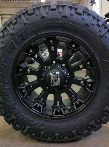 18" wheels rims xd misfit matte black w/ 295-70-18 nitto trail grappler mt tires