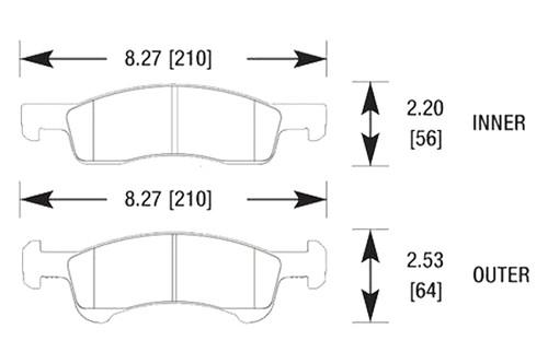 Hawk hb462y.827 - 03-05 ford expedition front brake pads