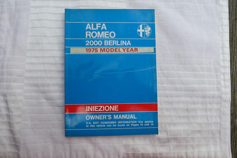 Alfa romeo giulietta-giulia: owners manual 
